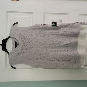 Medium Vera Wang 2fer Tank light Gray and White